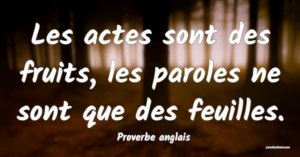Les paroles et les actes